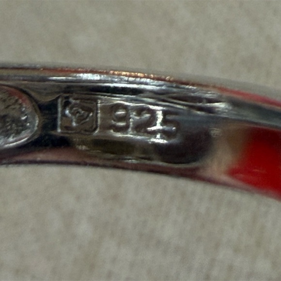 Vintage Sterling Silver Multi Gemstone Ring Size 9 - Picture 4 of 5